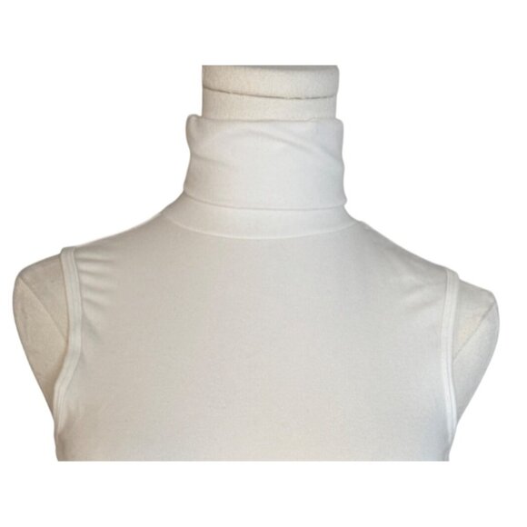 2/$30 Theory Small Petite White Sleeveless Turtleneck Top - Picture 5 of 10